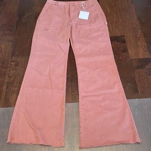 Pistola brand Sasha high rise relaxed flare pants size 28 in clay (pink)